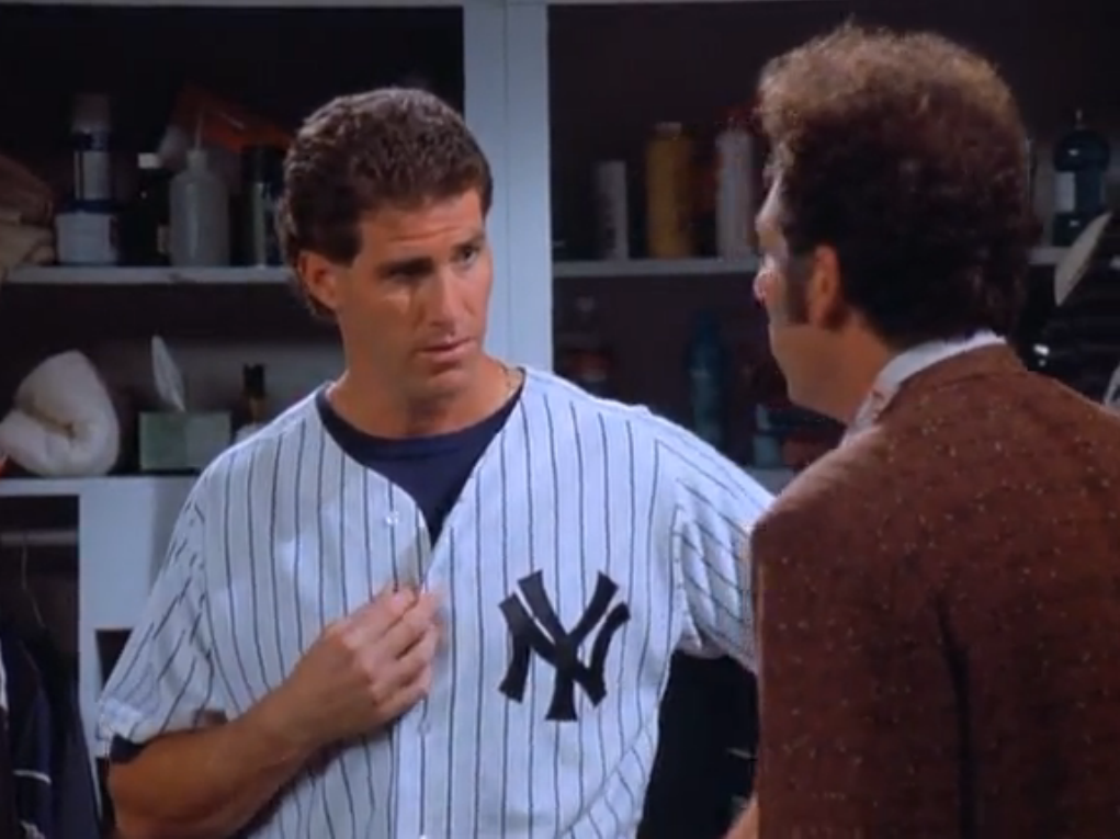 SeinfeldVault's tweet photo. Paul: You promised a kid in the hospital that I'd hit two home runs?
Kramer: What, no good? https://t.co/ONtT8LLRym