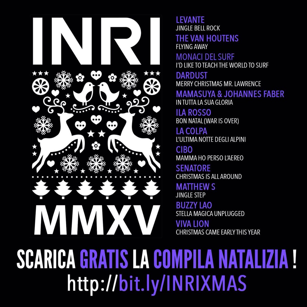inritorino's tweet photo. sopravvivi al #lunedì e scarica #gratis la nostra compilation Natalizia (solo fino al 25/12)https://t.co/F3xfZ6YyJ5 https://t.co/uI7cPVSgmt