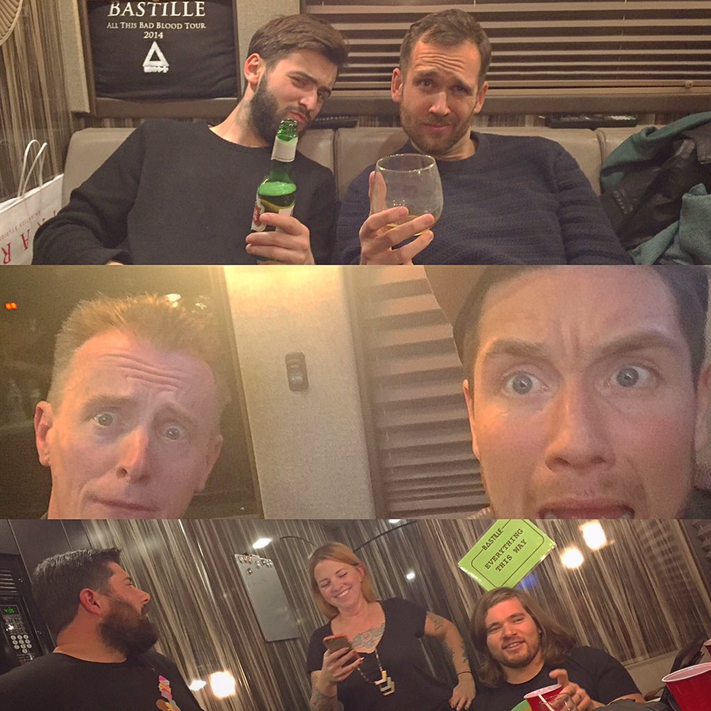 bastille's tweet photo. Roadie Friday night bus to Vegas 🍾 https://t.co/jrEIXPTIsg