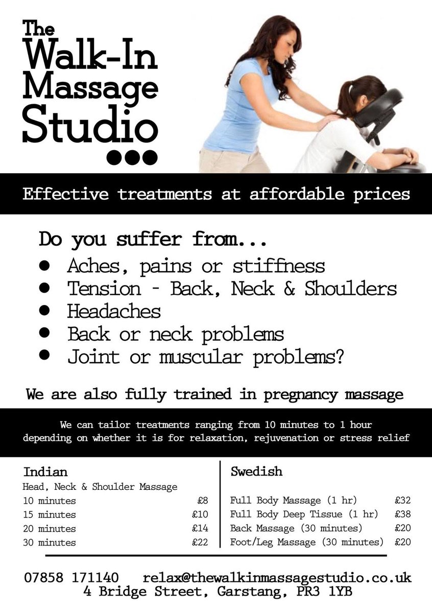 WalkInMassage1's tweet photo. Love Mondays
Love Massage
Start the week properly
Open 9.30 till 5.00 https://t.co/AgnYICsogN