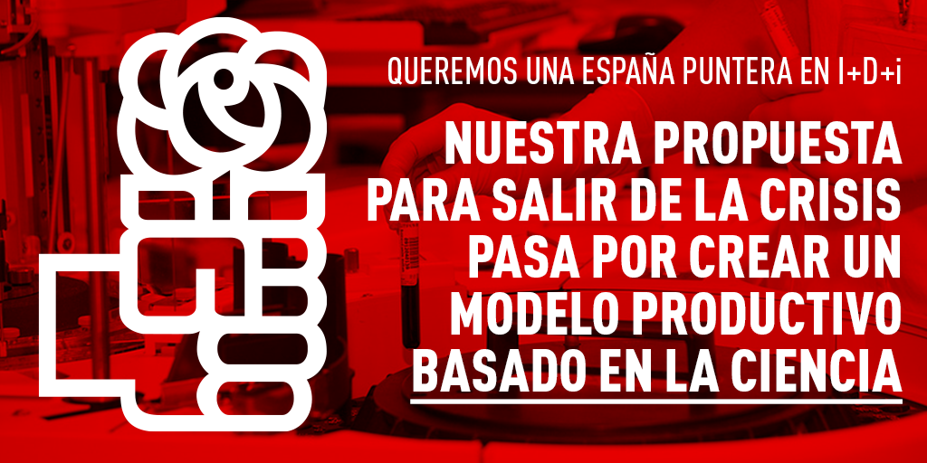 zaragozapsoe's tweet photo. Para salir de la crisis apostamos por crear un modelo productivo basado en la ciencia #ProgramaPSOE #PSOE https://t.co/TgmMzRlMu4