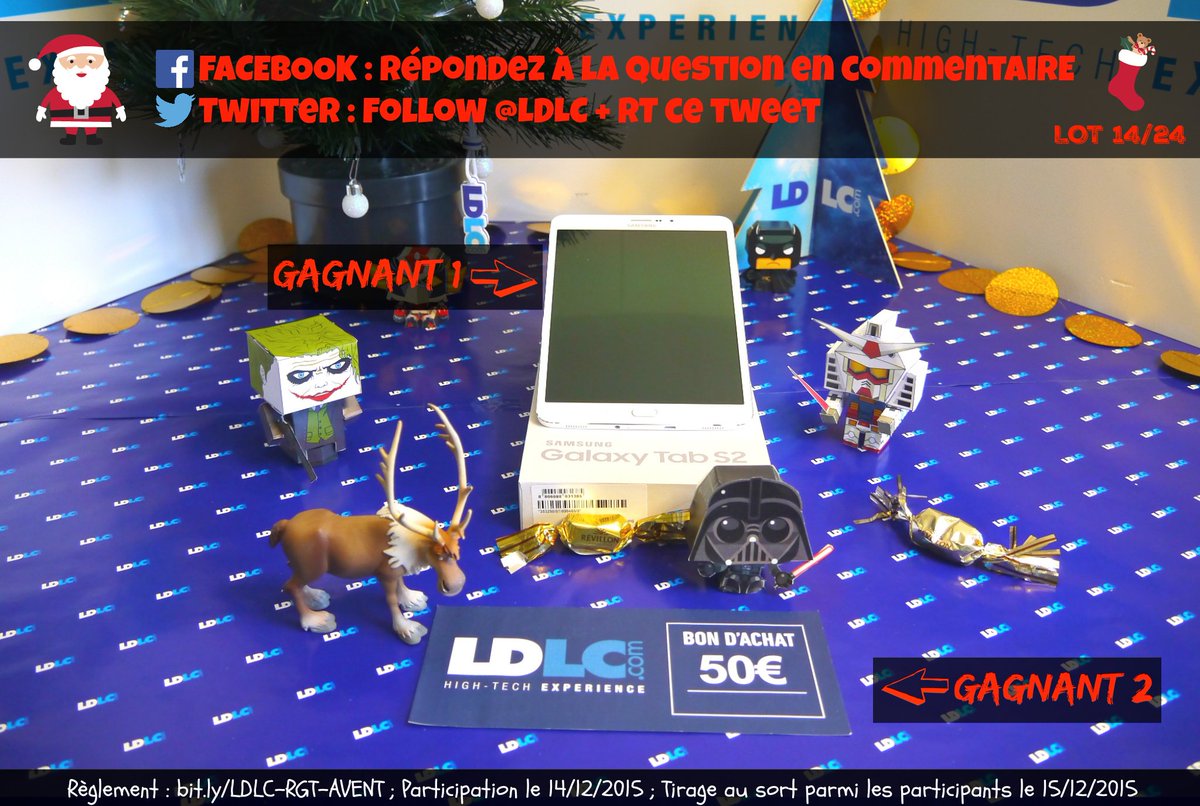 LDLC's tweet photo. #TraineauLDLC 🎄 Calendrier de l'Avent [14/24] À gagner : 1 tablette Galaxy Tab S2 8" 👉 https://t.co/aqcWn8ShuO https://t.co/DCQmfnf543