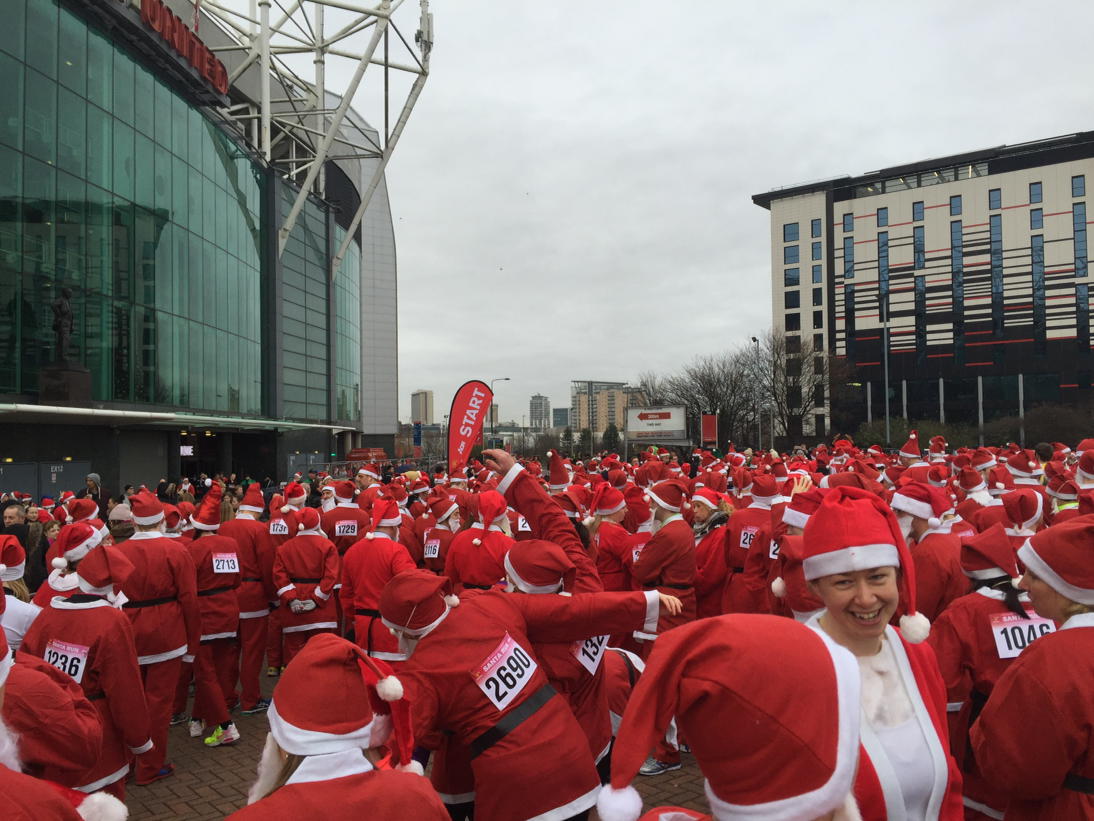 JasonHall's tweet photo. Manchester Pharmacy School at Santa Run at Old Trafford https://t.co/zorZc0I03X