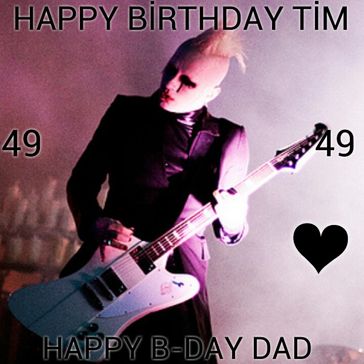 Happy birthday Tim !! I love you all with my heart You\re my idol And you\re very special to me  