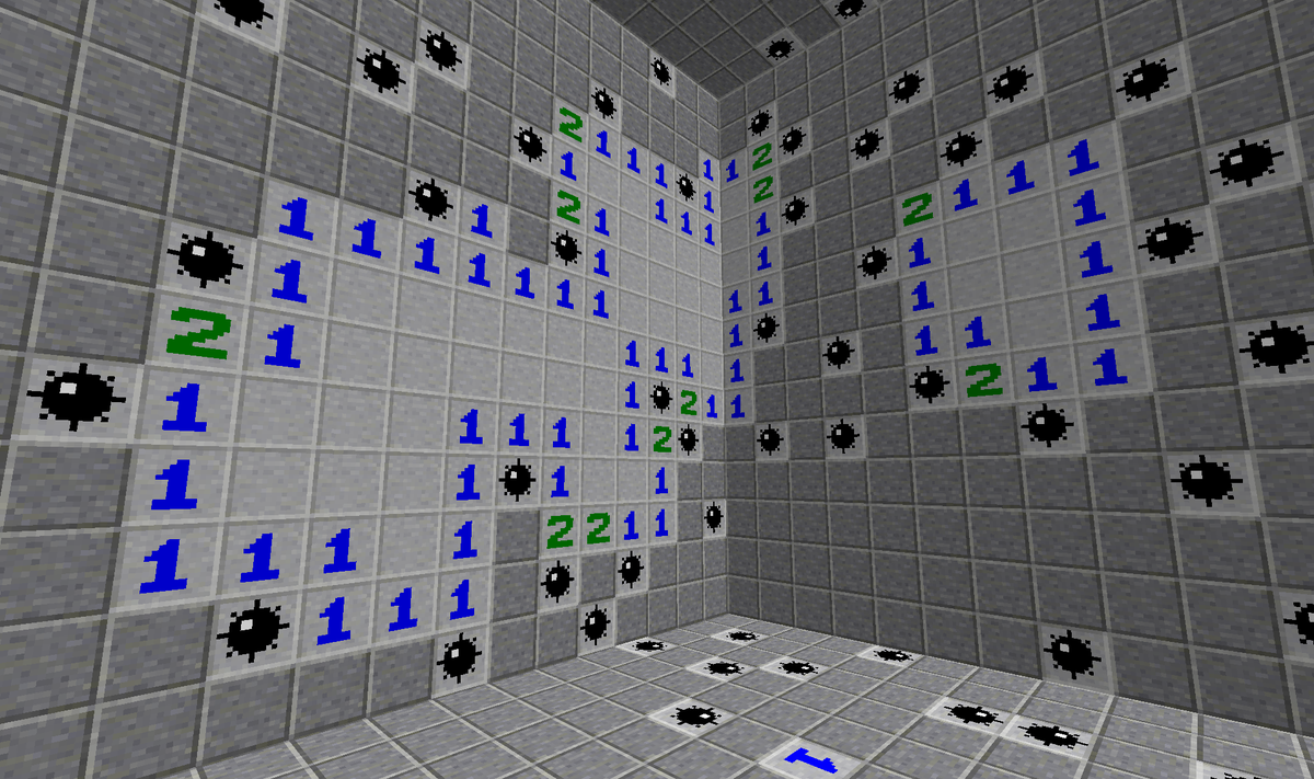 Marc_IRL's tweet photo. New to Realms, it's Minesweeper... IN 3D! You can try this singleplayer game by clicking Minigames on your Realm. https://t.co/GOgBxmY9Ih