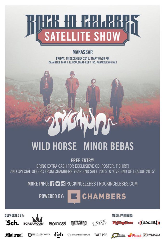 Makassar | 18 Desember 2015 | Chambers Shop I, Jl. Boulevard Ruby 1#3 Panakkukang Mas | kicks off at 7PM