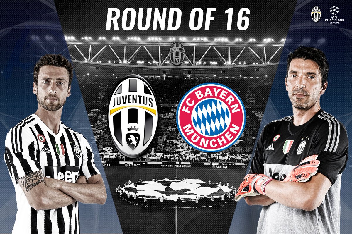 juventusfcen's tweet photo. OFFICIAL: We will play @FCBayernEN in this season's #UCL last 16. #UCLdraw https://t.co/W1TkRlGyQJ