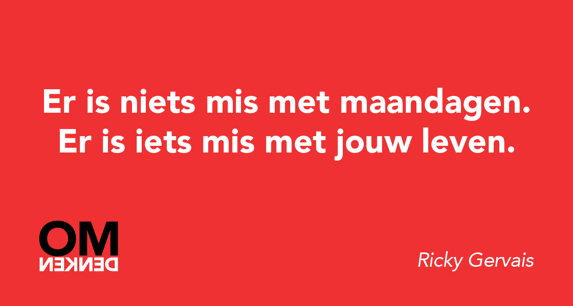 Omdenken's tweet image. Geef niet de maandag de schuld.