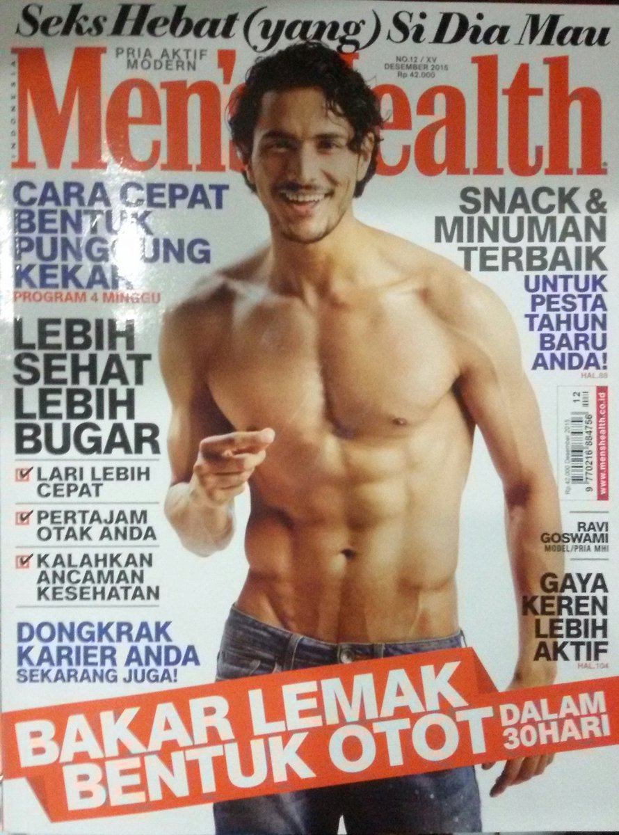 Nyukur sambil baca @MensHealthIndo edisi desember .. kali aja pulang jadi sixpax 😀