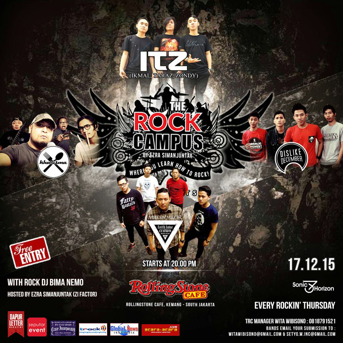 Jgn lewatkan! Bertepatan dgn anniv ke 5 @RSCafeINA, acara rock paling cool #THEROCKCAMPUS ed.38 17 Dec ini!! ->>