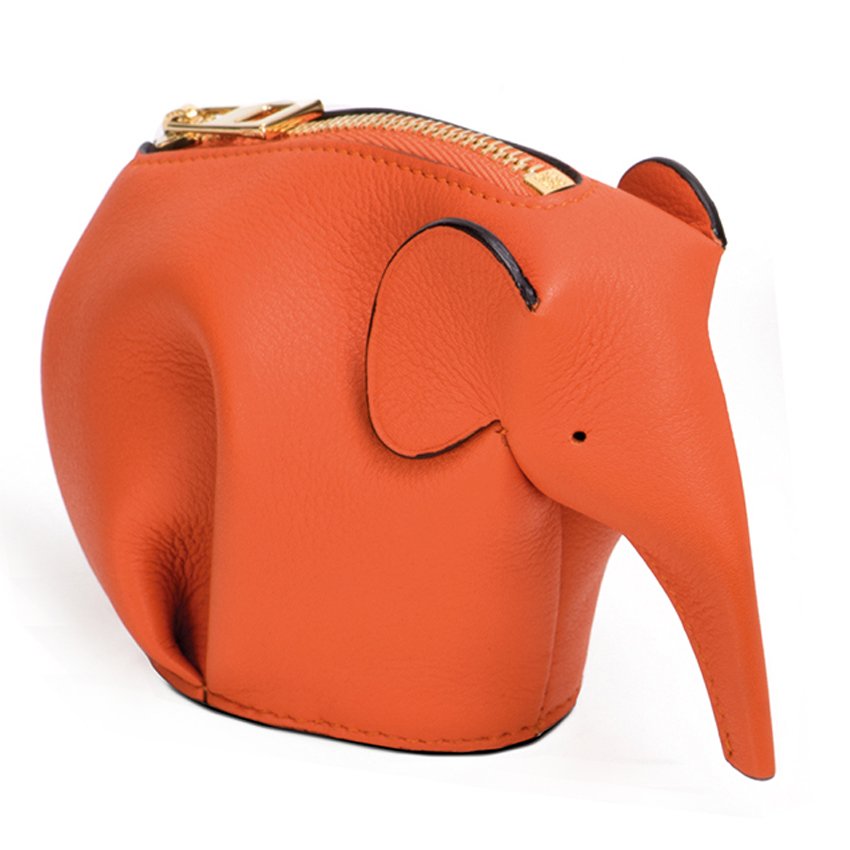 The Bombay Store Elephant Shape Bead Work Coin Pouch
