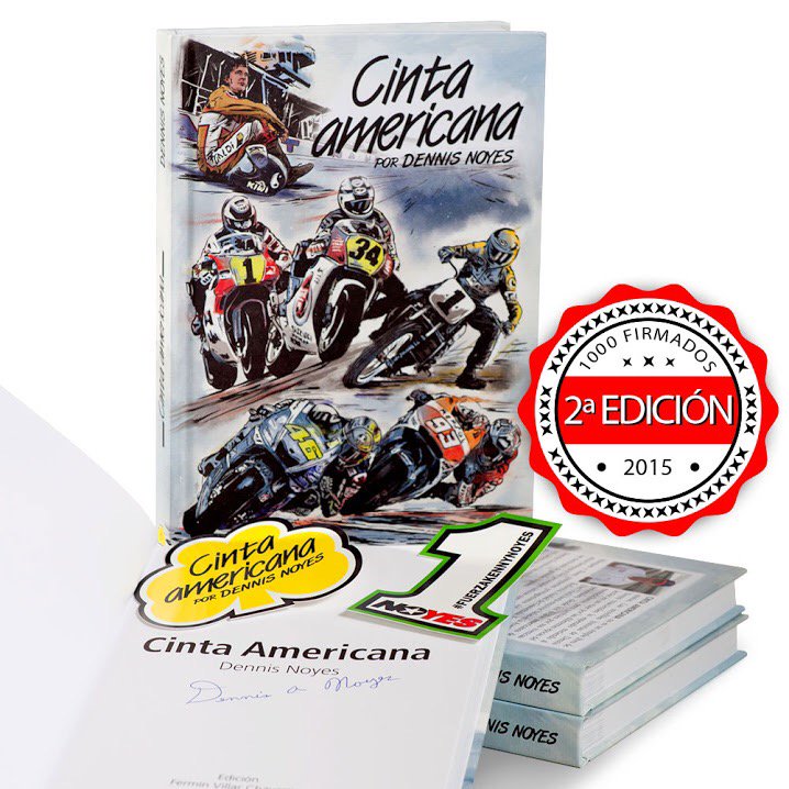 Ultimas unidades firmadas de la segunda edición del libro <a href="/cintaamericana/">Cinta Americana</a> por <a href="/DennisNoyes/">Dennis Noyes</a> solo en 👉motobuykers.es👈