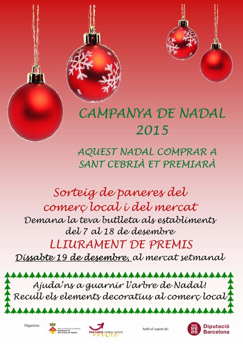 Aquest Nadal comprar a #SantCebrià et premiarà