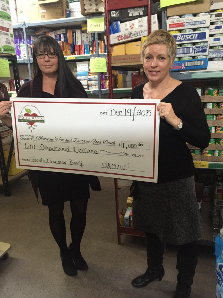 MHFoodBank's tweet photo. Thank you Toronto Dominion #medhat for your donation #endchildhunger #local #spiritofgiving https://t.co/qDVoq4bb9U