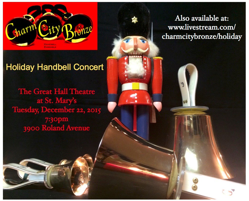 BBLFilms's tweet image. 8 DAYS AWAY!  @CharmCityBronze Holiday Handbell Concert streaming LIVE livestream.com/charmcitybronz…