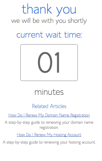 AlisonMeston's tweet photo. @bluehostsupport @bluehost The tale of one wait time, and then for no reason, another. This started 60 mins ago BTW. https://t.co/EStTiDshWG