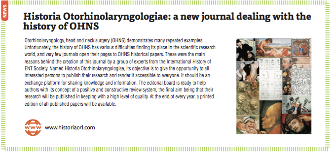 ENT_AudsNews's tweet photo. Historia #Otorhinolaryngologiae: a new journal dealing with the history of #OHNS via https://t.co/u3o9toPNbH https://t.co/jwQP2E0Il4