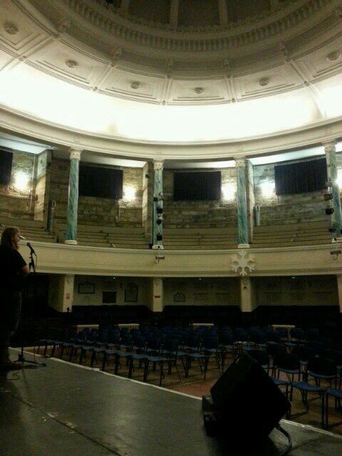 Sound-checking going on for tonight's fund-raiser at beautiful St Mary in the Castle Hastings #exciting