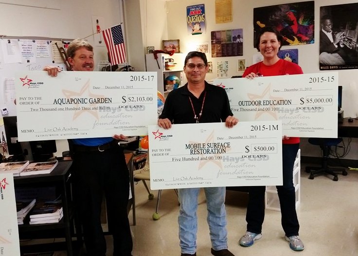 Thanks to Mr. Romo and Hays Ed Foundation for improving blended learning opps at LOA <a href="/HaysCISD/">Hays CISD</a> 
#stillundefeated