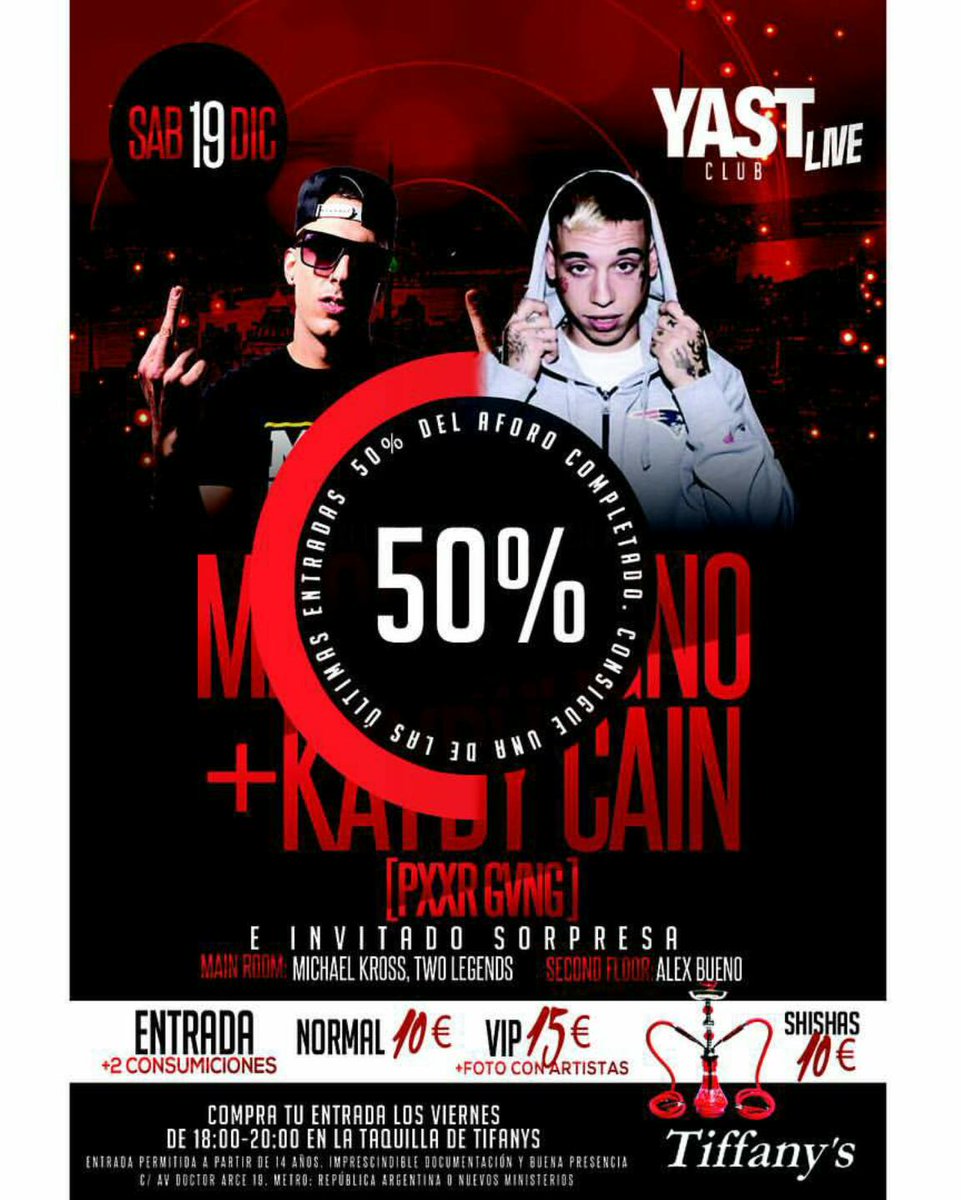 AkaSrtoSmile's tweet photo. Vamos a que esperais, 50% aforo yaa.
Vamos a reventar.
Pedirme entradas.. 617 56 50 64
#YastClub #Kaydy&MagnoEnYast https://t.co/cgCZQA6CCl