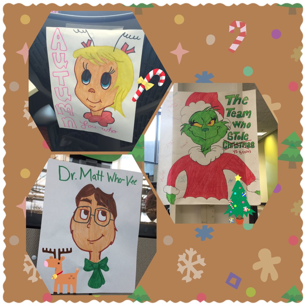 ATweetLilThing's tweet photo. Totally loving the art in @bspence70 teams area! #Clubict #ROCKIcT #Holiday #Whoville #DrWho https://t.co/MyKVTdueof