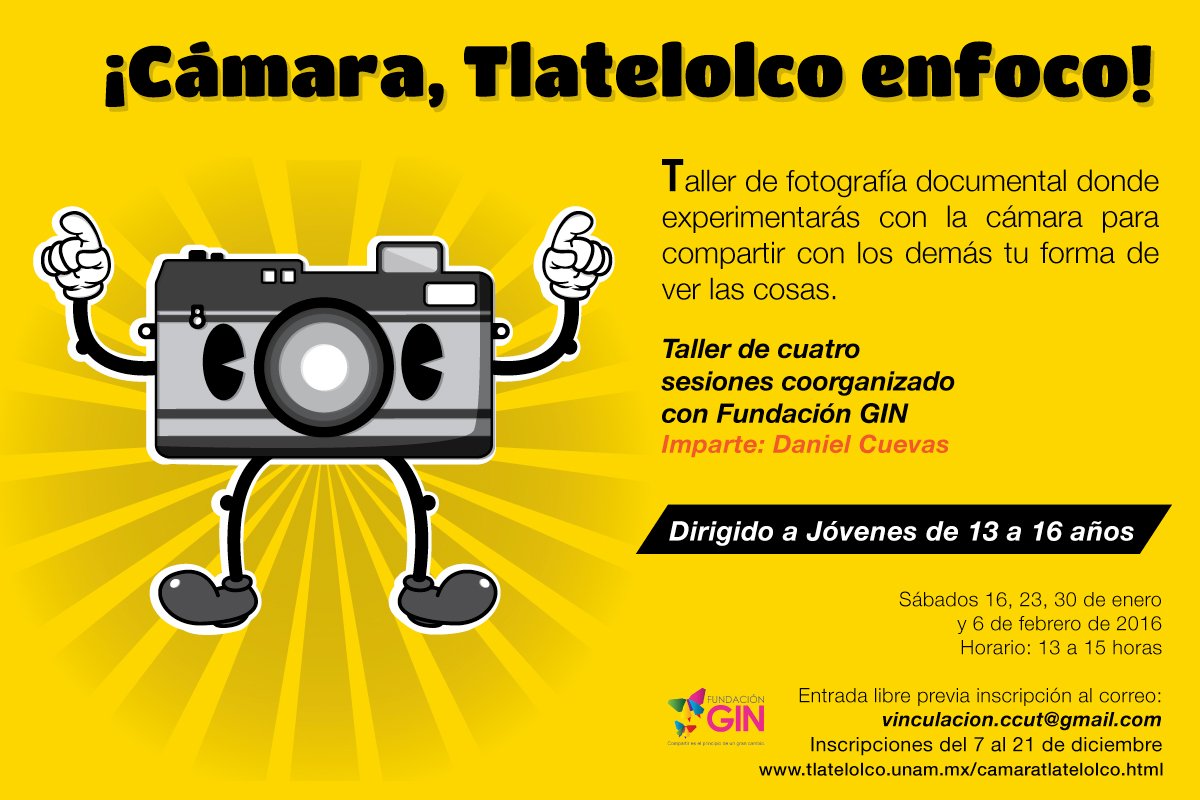 #YaViene taller de #fotografía documental para jóvenes. Inicia 16 ene. Insc. del 7-21 dic: ow.ly/VAhu6