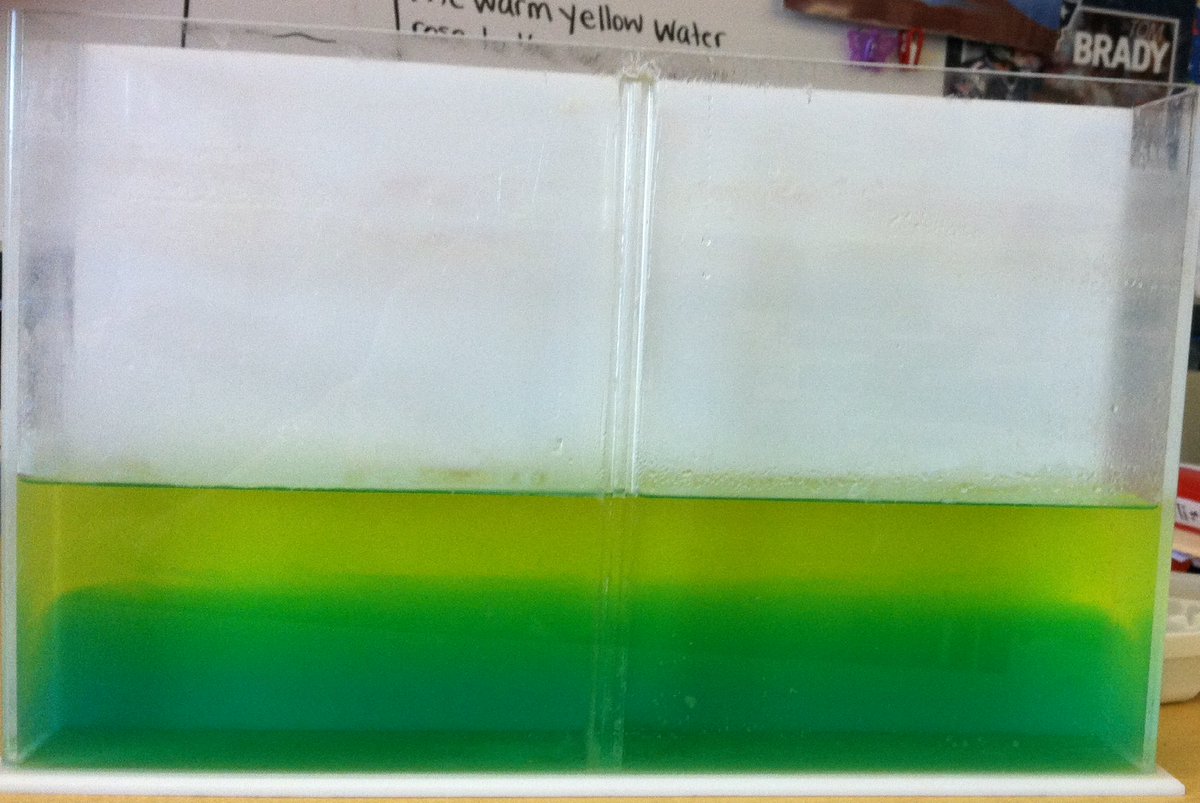 fitzgeraldsci's tweet photo. Using the split demo tank to learn about air masses and fronts in 5th grade! #usingmodels https://t.co/f2kmwlckCu