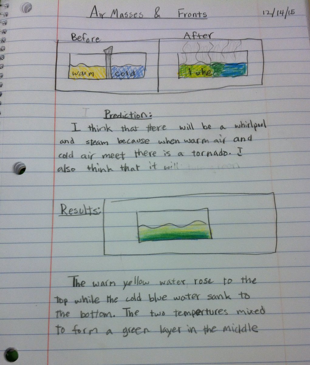 fitzgeraldsci's tweet photo. Using the split demo tank to learn about air masses and fronts in 5th grade! #usingmodels https://t.co/f2kmwlckCu