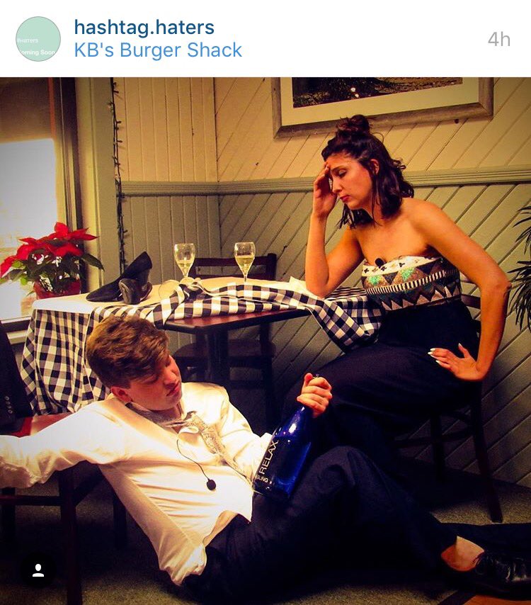 Hashtag_hater5's tweet image. This weeks production fun of lizz and Kevin! #webseries #Haters #YouTube #relax #kbburgershack