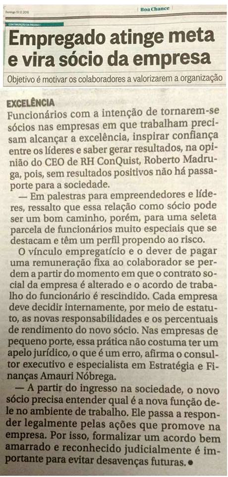 ConQuist_Brasil's tweet photo. Deu no Jornal - Empregado atinge meta e vira sรณcio da empresa #oglobo https://t.co/gxS0rFq2Mb #conquist https://t.co/YqUJeK57sq