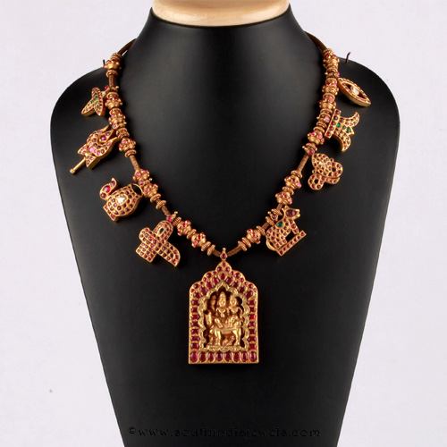 Gold Kemp Necklace Design From Bhima 