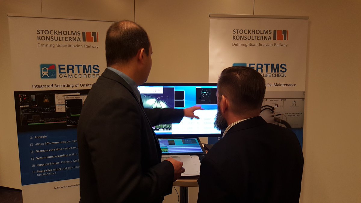 ertmssweden's tweet photo. #ertmssolutions #stockholmskonsulterna #järnvägsdagen presenting #baliselifecheck for predictive balise maintennance https://t.co/jVIWU9M8hM