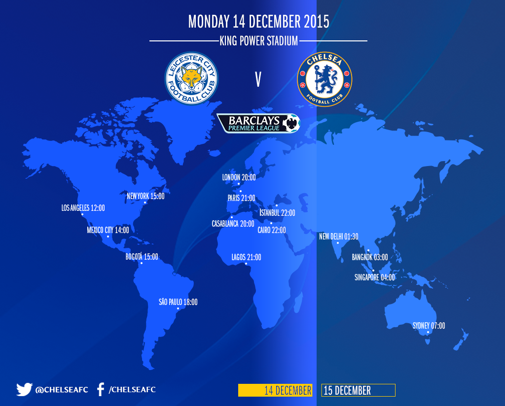 ChelseaFC's tweet photo. Where in the world will you be watching Leicester v Chelsea later today? https://t.co/CjYE0TunQE