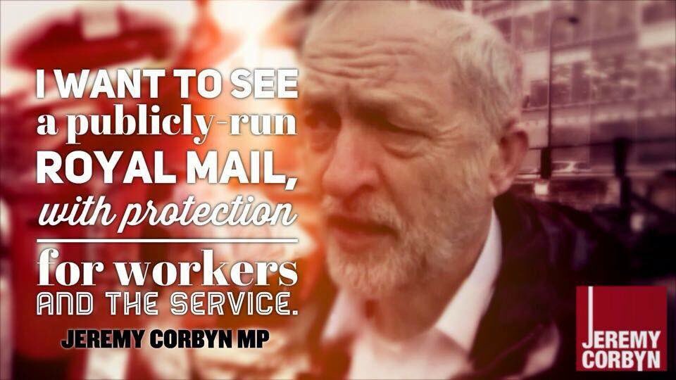 ForTheMany2020's tweet photo. "I want to see a publicly-run Royal Mail, with protection for workers and the service." - @jeremycorbyn https://t.co/E6Z1Z6BEbH