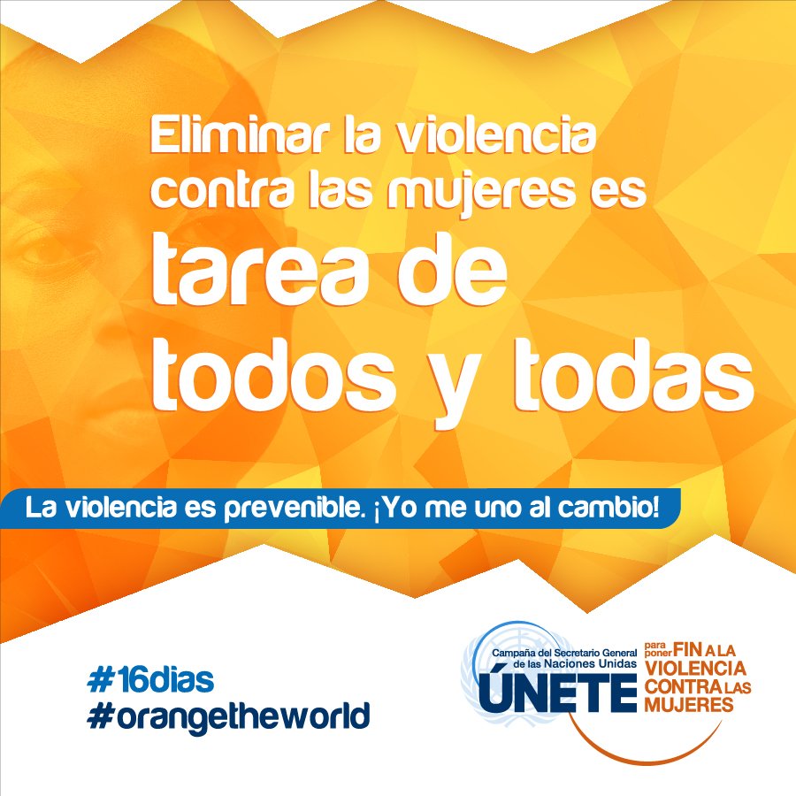 La erradicación de la #violenciadegenero es un compromiso de todos los días #16dias #orangetheworld