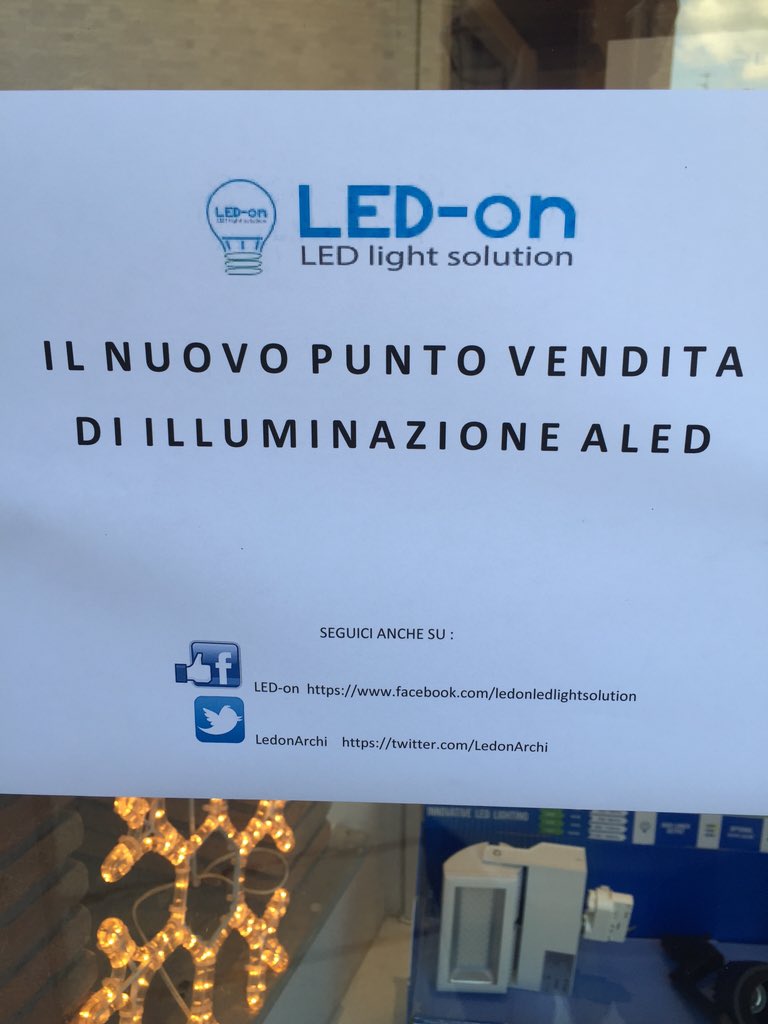 LedonArchi's tweet photo. Il nostro punto vendita è aperto. Venite a trovarci in via Borgo Farinario 1 a Città di castello! #led#relamping https://t.co/Ykx4RGTl54