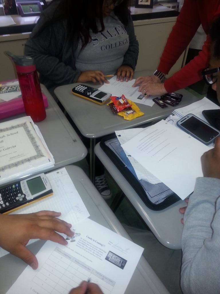 sonja_hopkins's tweet photo. Systems of Equations with chocolate! #Msbeck #CelebrateMonday @JFKennedyHS @smgaillard @growmoreflowers https://t.co/Qsi3LVhj4V