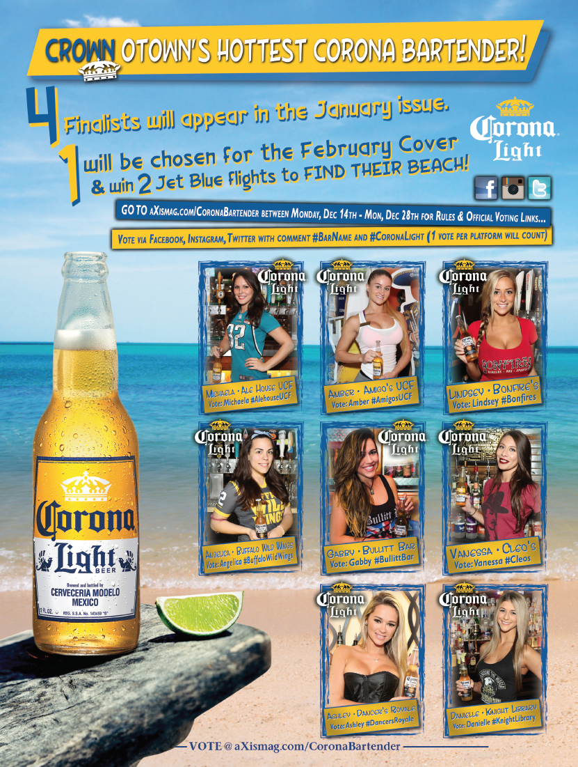 aXismagazine's tweet photo. Vote for #CoronaLight Hottest Bartender Retweet w/ #Barname #CoronaLight below photo: 1 vote per profile Dec 14-28th https://t.co/kRGoAScaxc