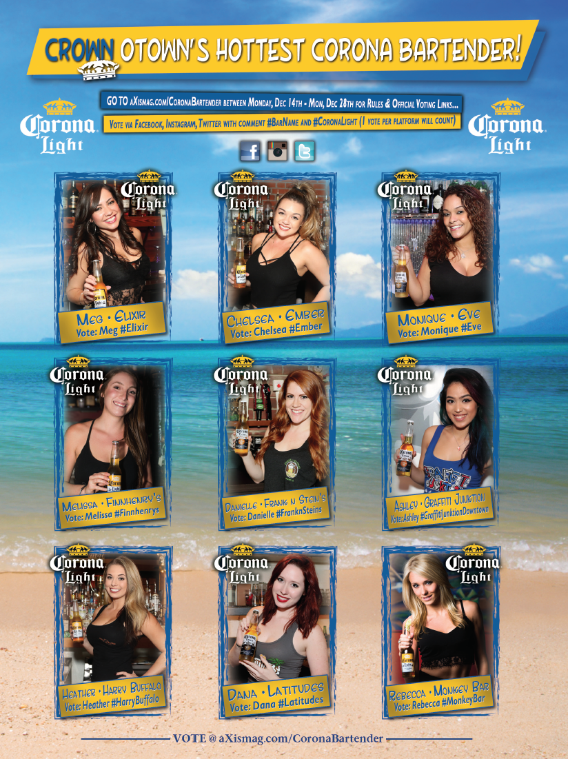 aXismagazine's tweet photo. Vote for #CoronaLight Hottest Bartender Retweet w/ #Barname #CoronaLight below photo: 1 vote per profile Dec 14-28th https://t.co/6vSHpU9qg2