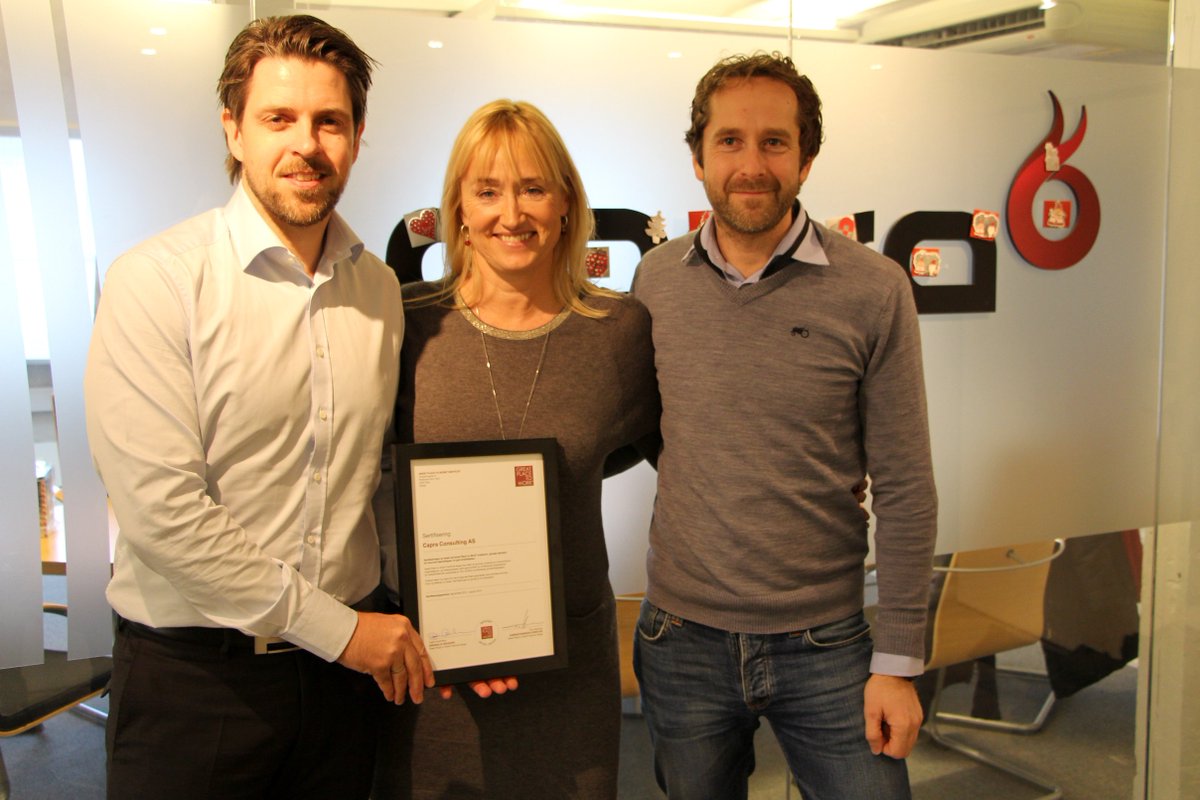 Vi gratulerer <a href="/capraconsulting/">Capra</a> med sertifisering som Great Place to Work!