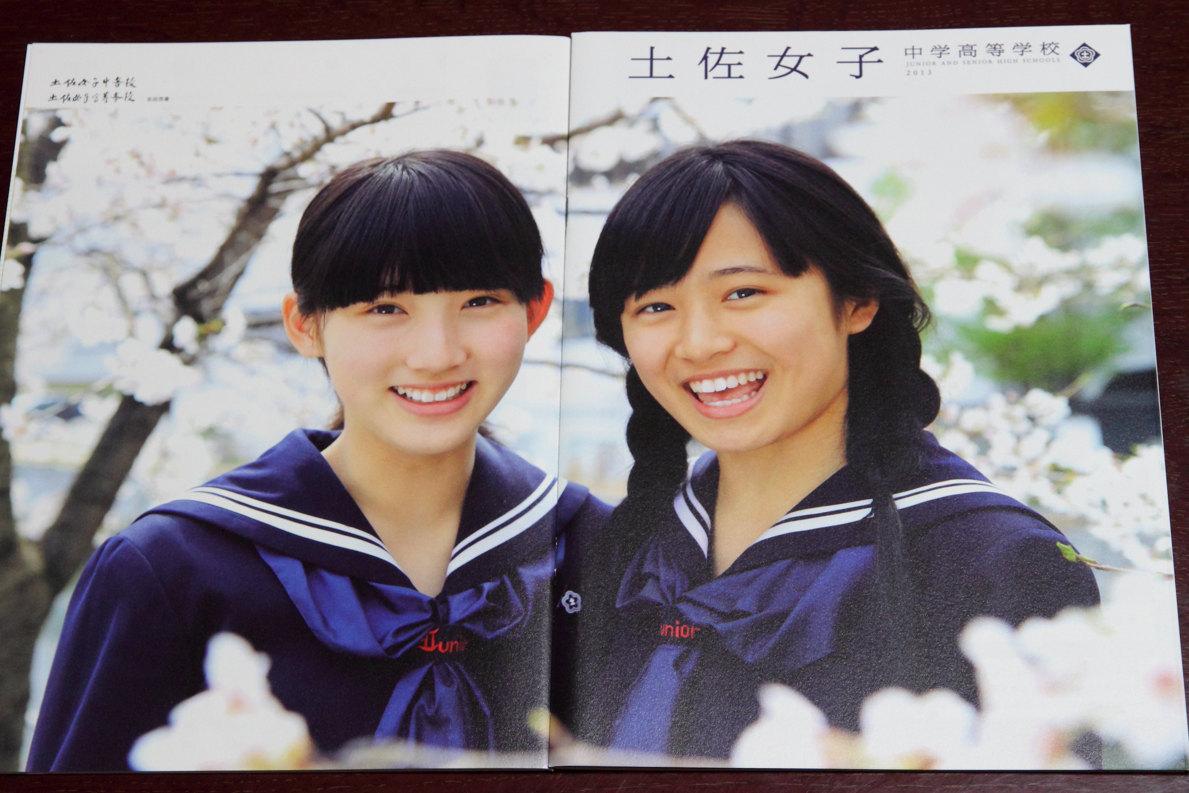どんぼ お気に入りその3 13年版土佐女子中高パンフレットとスクールガイド 表紙のモデルさんがめっちゃ美人 表紙の裏表で1枚の写真になるという凝ったギミックも素敵 T Co V7c9bjwrps Twitter