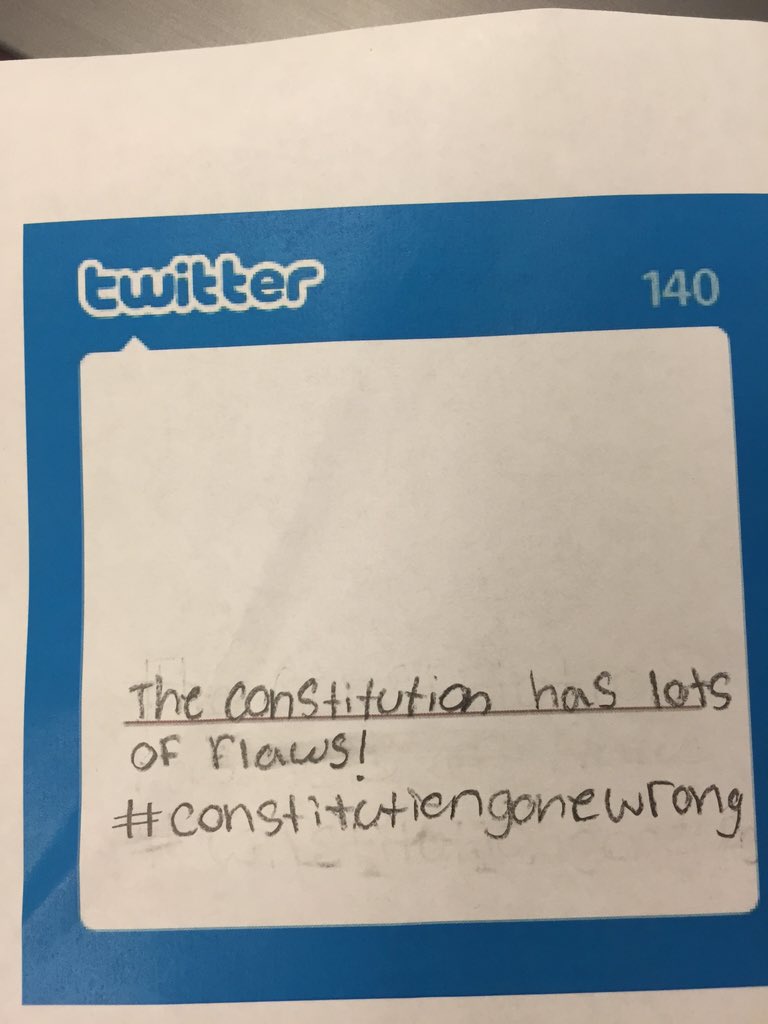 OakesWWES's tweet photo. Tweeting from the Constitutional Convention! #historymeetstechnology https://t.co/mZOaFEeG7l