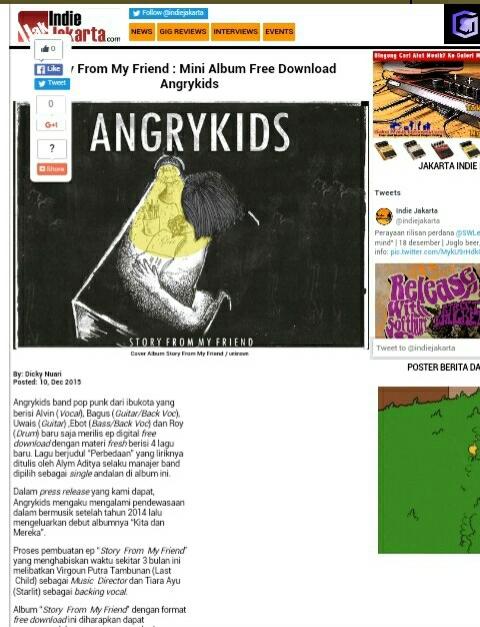 Sekilas review EP "Story From My Friend" <a href="/angrykids/">AngryKids Official</a> oleh @indiejakarta > bit.ly/1m128qd | via @indiejakarta