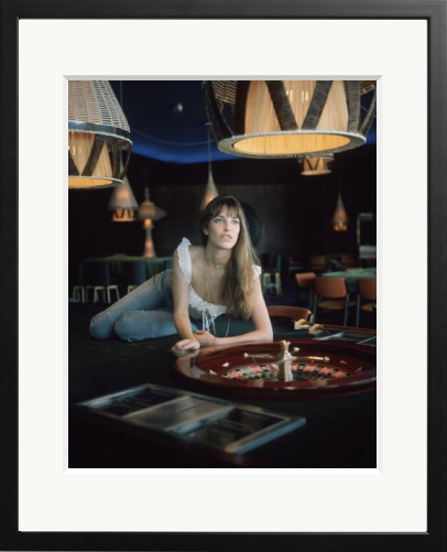 Happy Birthday Jane Birkin - Photographed lying on a roulette table, 1965.  