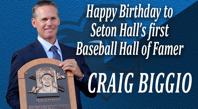 Happy 50th Birthday to Seton Hall\s first Baseball Hall of Famer... Craig Biggio!  