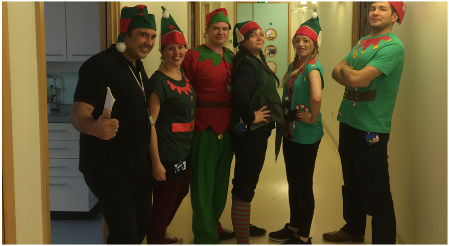 Rockinghorse67's tweet photo. Many thanks to the Imaging Dept at the Royal Alex for dressing as elves and raising £92.52! #Elf2015 @BSUH_NHS https://t.co/0jHkGcnXZS