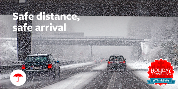 Reduce speed &amp; increase following distance in snow/ice. Get winter driving tips: travl.rs/1IQ1PZN #ThinkSafe