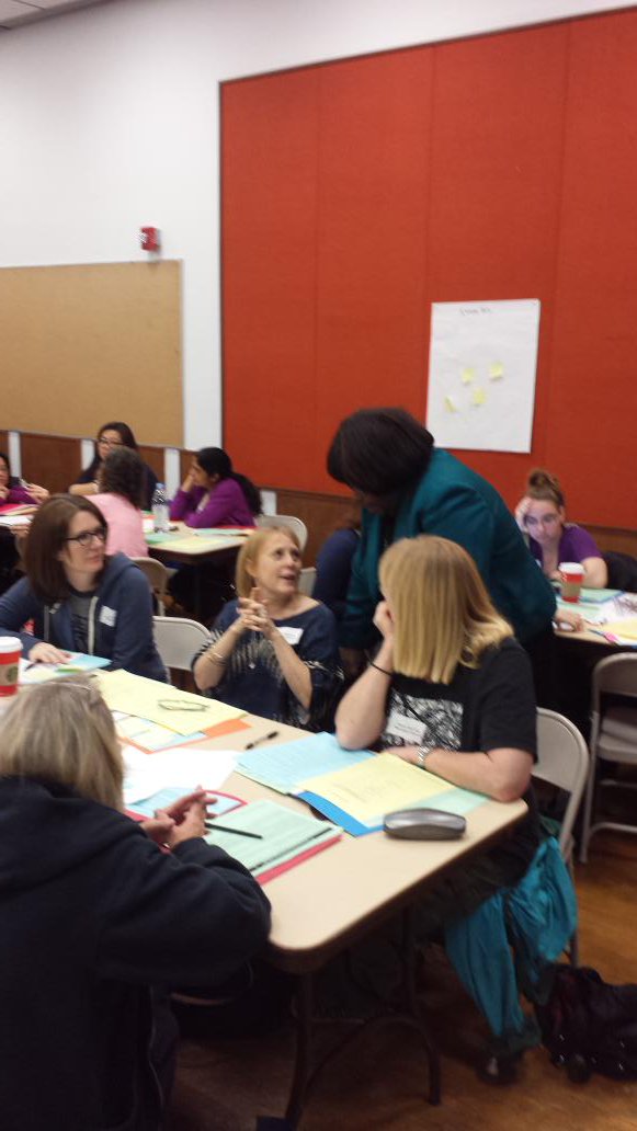 MCPSTitleI's tweet photo. @MCPSPreKProgrms DTECPS staff engaging PreK paras &amp; tchrs during training (1st in years) # changingthetrajectory https://t.co/fLpwtbSj51
