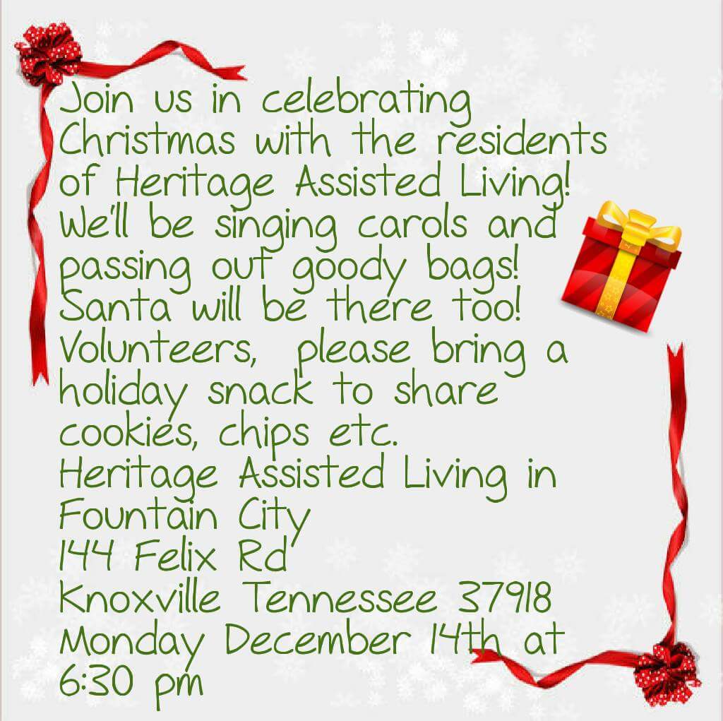 KnoxvillePIF's tweet photo. KPIF would love to have you &amp; your family volunteer w/us as we spread holiday cheer to the elderly.Join us tonight https://t.co/RvUA9WzDa5