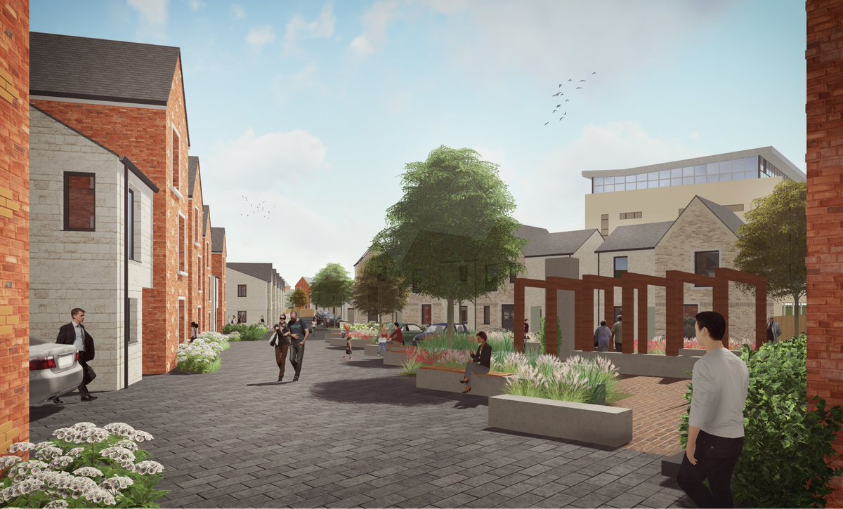 ZeroC proposed designs at Castle Court, Portland. A development of 70 units comprising 27 apartments and 43 houses.